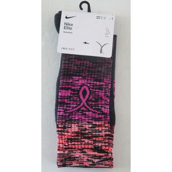 Nike Elite DR1864 Unisex Sz L Men's 8-12 Women's 10-13 Kay Yow Bball Crew Socks - Picture 1 of 6